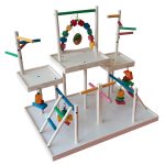 پارک بازی طوطی مدل NT202 مناسب برای انواع طوطی با رنگهای خوراکی و طراحی قابل مونتاژ